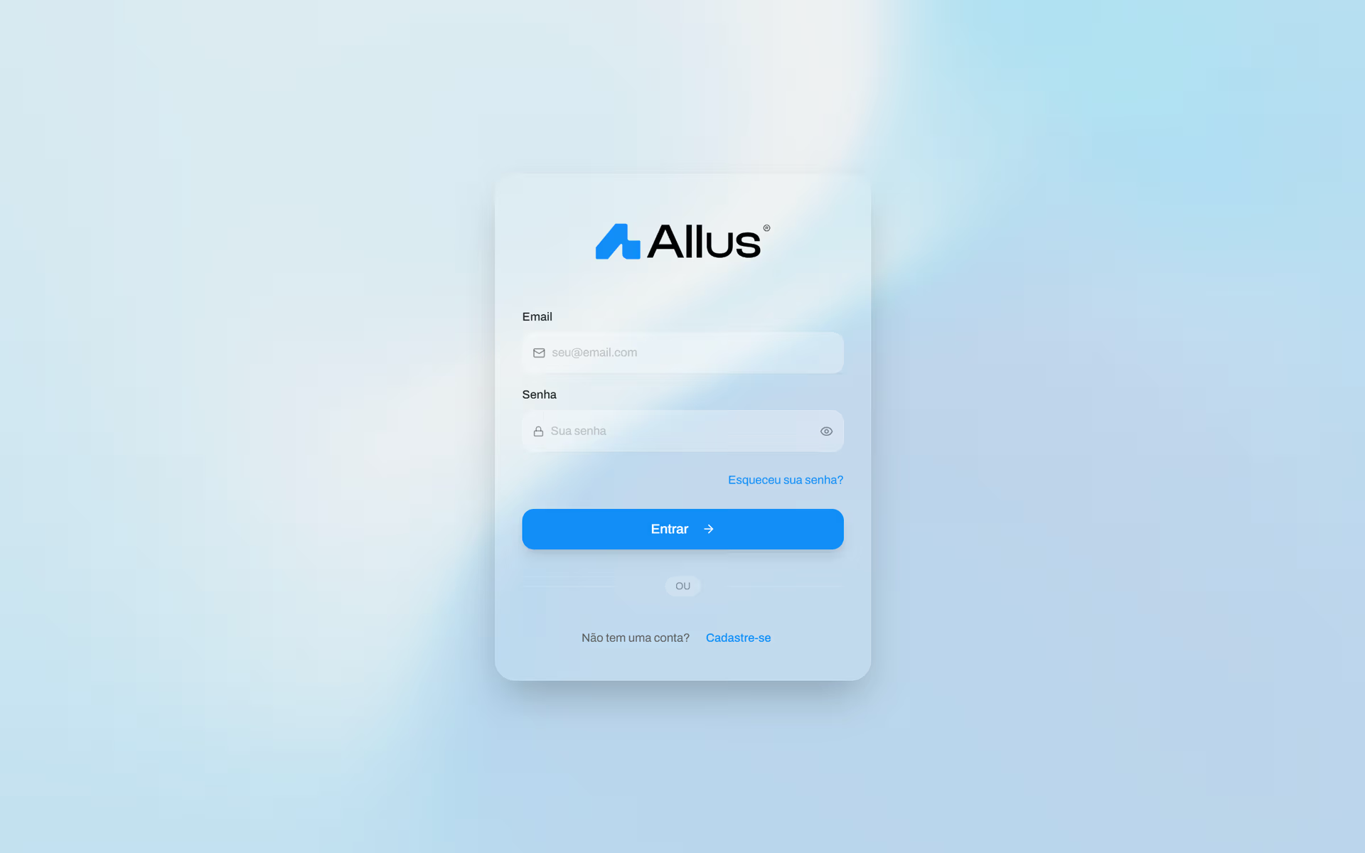 A frosted-glass identity